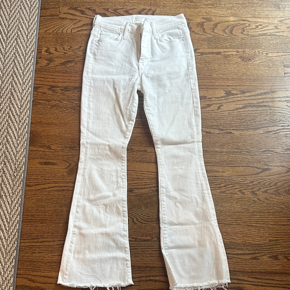 MOTHER White Flare Jeans